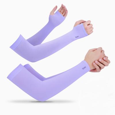 China Newest Design Custom Long Logo Compression Sports Running Sleeves UV Protection Ice Arm Sleeve For Women And Men for sale