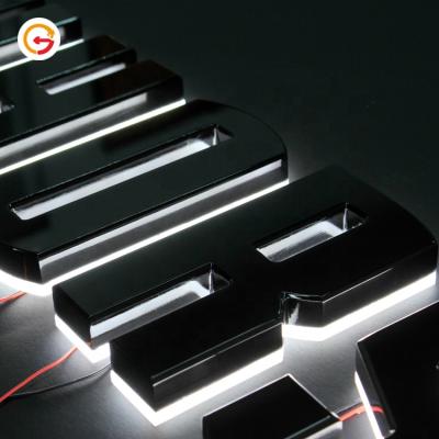 China Long Durable Easy Installation JAGUARSIGN Manufacturer Customized Back Light 3D Letter Sign Black Painting LED Acrylic Letter Shop Sign Low Power for sale