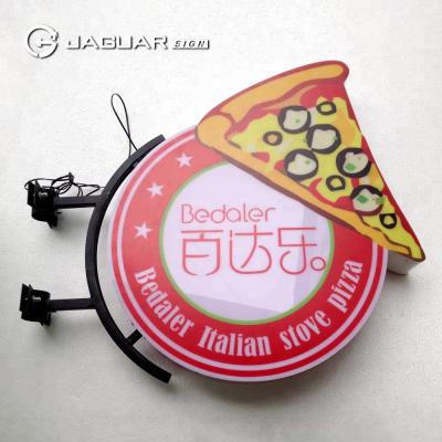 China Indoor and outdoor mall maker custom shop outdoor advertising acrylic light box for pizza shop for sale