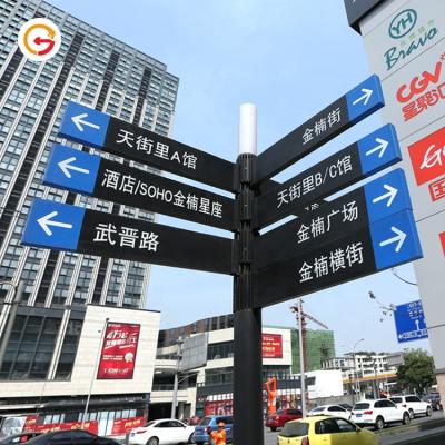 China Long Durable Easy Installation JAGUARSIGN Commercial Custom Directional Signs Street Fingerpost Wayfinding Free Signage Manufacturer for sale