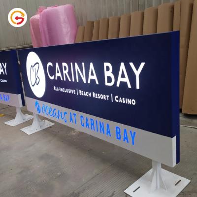 China Lighting JAGUARSIGN Manufacturer Custom Aluminum Wayfinding Outdoor Free Standing Pylon Sign Monument Signs for sale