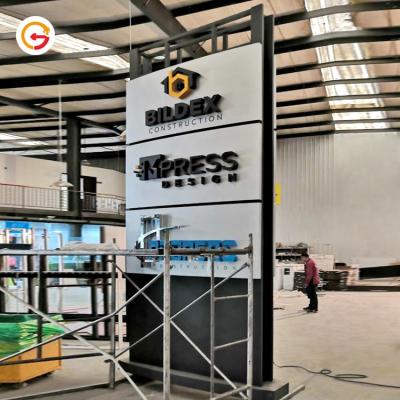 China JAGUARSIGN Manufacturer Custom Hotel Business Pylon Sign Lighting Illuminated Mall Parking Pylon Commercial Sign for sale