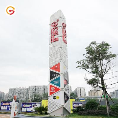 China Long Lasting Durability JAGUARSIGN Manufacturer Custom Outdoor Illuminated Pylon Sign Totem Signage Mall Wayfinding Sign for sale