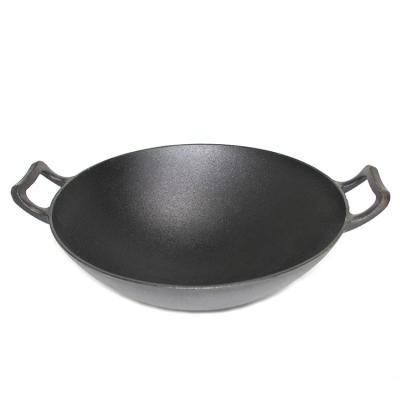 China China Viable Professional Gas Cooker Round Bottom Cast Iron Stir Fry Wok for sale