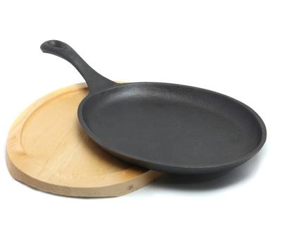 China Sustainable Wholesale Classic Kitchen Cookware Tools Cast Iron Steak Sizzler Plate for sale