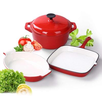 China Sustainable Cast Iron Cookware With Enamel In Sarchi For Household Wholesale for sale