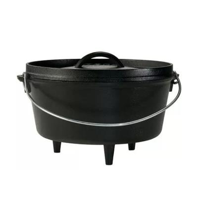 China Good Quality Non-Stick Cast Iron Oven Outdoor Dutch Cookware Large Stock Viable 3 Legs Dutch Ovens For Campfire for sale