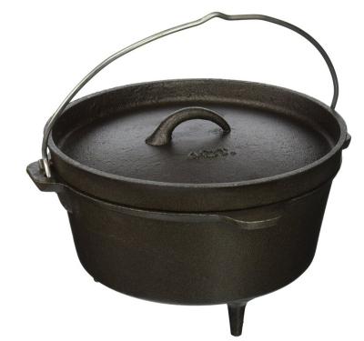 China Camping Viable Oven Pot Three Legged Vegetable Oil Cast Iron for sale