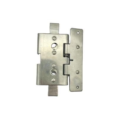 China Contemporary Stainless Steel Furniture Hardware Bearing Lock For Door Wood Style Lockable Spring Hinges for sale