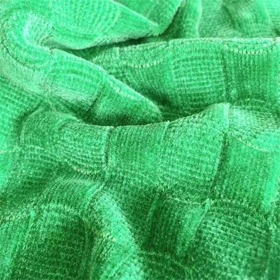 China DIMENSIONAL Clothing Bags Fabric 98% Polyester 2% Spandex Chenille Jacquard Jacquard Material Pajamas Wiping Clothes for sale