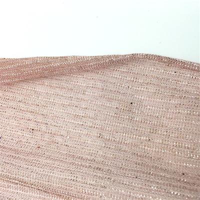 China 2022 New Design 52% Polyester 48% Polyester Metal Yarn Tulle Skirt Modern Viable Gold Elastic Gold Fabric High For Dress Tulle Glitter for sale