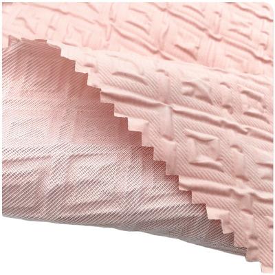 China New Design Plain Sustainable 100% Polyester Bronzing Compound Pressing Bubble Fabric For Dress Dress Fabric for sale