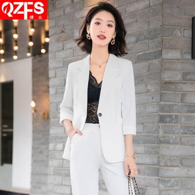 China Anti-Wrinkle To A Loss Button Anti-Shrink Simple Blazer Solid Color Women Office Casual Suit for sale