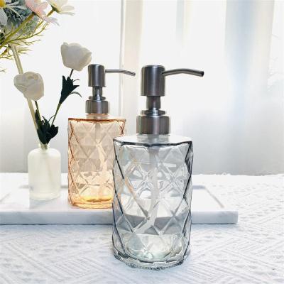 China Viable in stock empty hand wash sanitizer bottles soap glass bottle for shampoo for sale