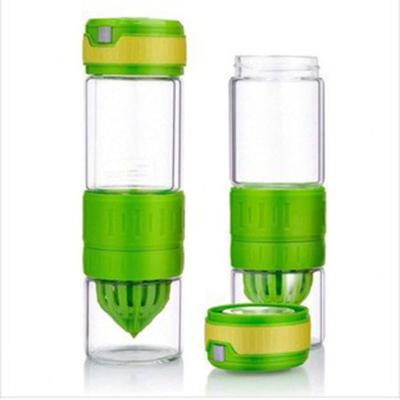 China Viable Success Juice Water Bottle Lemon Juice Set Glass Water Bottle With Rope for sale