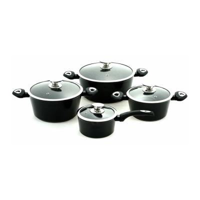 China Sustainable Factory Kitchen Outlet Full Granite Coated Nonstick Cookware Set for sale