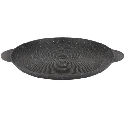 China Large Non Sustainable Stick Factory Size Grill Pan Paella Seafood Pan Induction Bottom With Ear Handle for sale