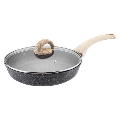 China Food Grade Cookware Traditional Stick Non Frying Pan Of Marble Coating for sale