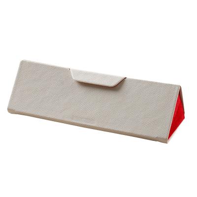 China Youth Fashion E88 Handmade Glasses Case Foldable Myopia Glasses Case Magnetic Suction Glass Portable Triangular Storage Box for sale