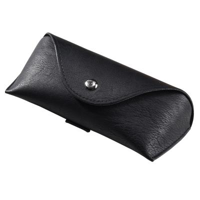 China Wholesale Youth Fashion E88 Size Hanging Sunglasses Box Glass Portable Leather Box PU Cover Glass Belt Buckle Sunglasses Back Box for sale