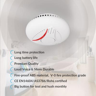 China 433mhz Interconnected Wireless Smoke Alarms OEM Homekit Smoke Detector for sale