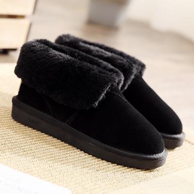 China Cheap Comfortable Flat Fashion Suede Fur Shorts Winter Ankle Snow Boots For Ladies Women for sale