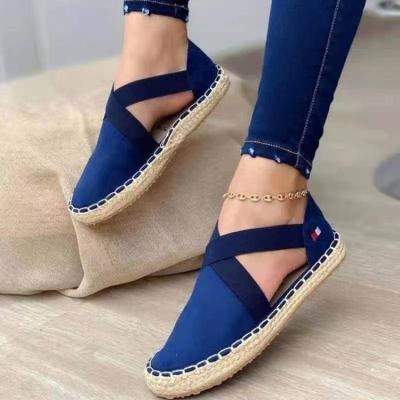 China New Light Spring Fashion Retro Fisherman Flat Shoes For Large Size Women And Ladies for sale