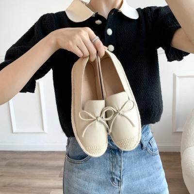 China CUSHIONING new trend stripe slow wind high quality walk flat leather casual shoes for women and ladies for sale