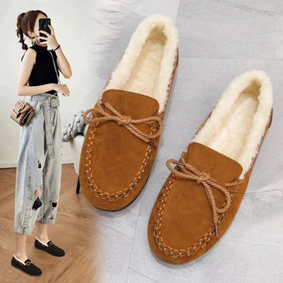 China Fashion Trend Autumn And Winter New Students Thickened Warm Flat Shoes For Women And Ladies for sale