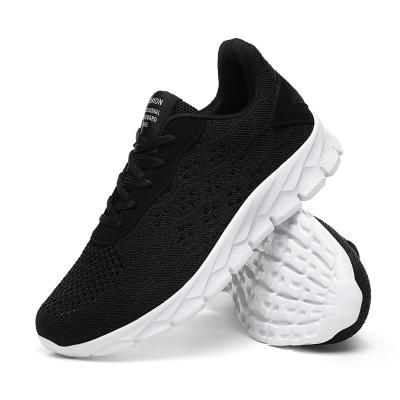 China NEW Women'S CUSHIONING Mesh Hollow Platform Wedges Casual Flat Sneakers Lace Up Comfort Light Soft Bottom Females Running Sports Shoes for sale