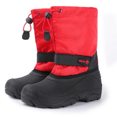 China Round Outdoor Winter Waterproof Thick Plush Warm Non Slip Shoes For Big Girls Boys Kids Children Snow Boots for sale