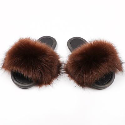 China Fashion Trend Fur Slide 2021 Hot Sale Fur Sandals Slides Slippers Fur Slides Women Bedroom Slippers Ladies Slippers for sale