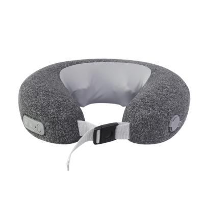 China Comfortable Electric U Shaped Portable Inflatable Cervical Smart Battery Shiatsu Smart Battery Neck Massage Pillow for sale