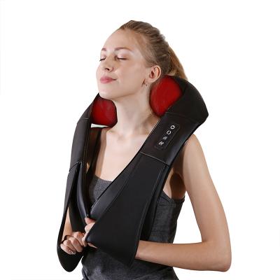 China Comfortable Electric Cervical Massager Shoulder Massager Multifunctional Neck Shiatsu Neck And Shoulder Massager Kneading With Heat for sale