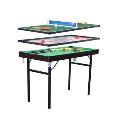 China MDF with PVC laminated 5 cheap promotional foldable in 1 multifunctional pool table for kid for sale