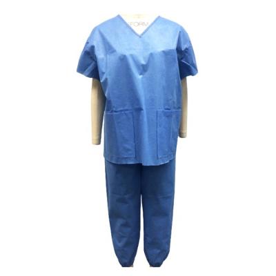 China 2-in-1 Sets Manufacturers Medical Disposable Hospital Uniforms Scrubs Sets With Pants And Top Enclosed Apparel for sale