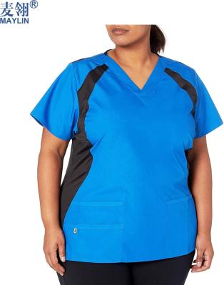 China Woven Fabric Wholesale OEM ODM Plus Size Medical Nursing Scrubs Superior Women Scrubs Uniforms for sale