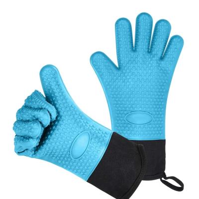 China Chinese Factory Non Slip Silicone Oven Heat Resistant Glove For Kitchen Silicone Gloves for sale