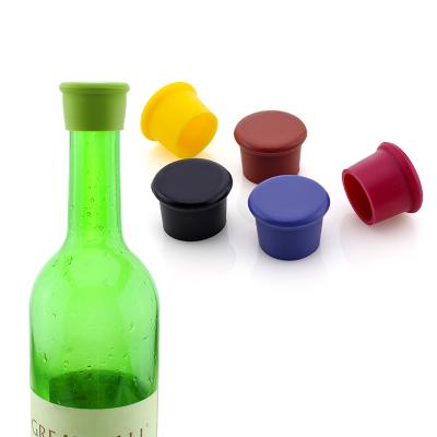 China Food Grade Silicone Closures Child Safe Wine/Spirits Cork Bottle Stopper Bottle Caps for sale