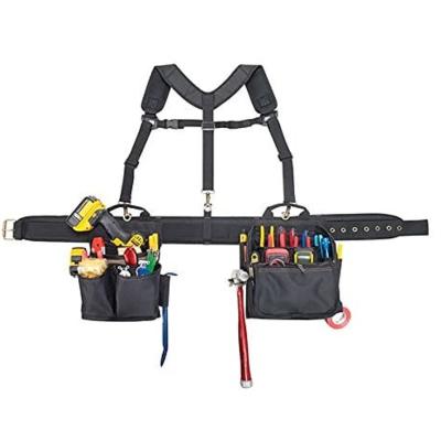 China FREE SAMPLE Heavy Duty Electrician's Comfort Lift Tool Belt 28 Pocket Combo Tool Bag 1608 for sale