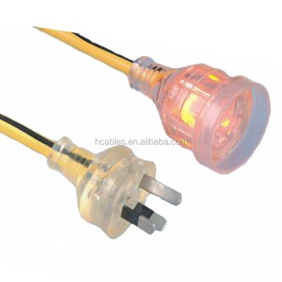 China Household Heavy Duty Appliance Extension Lead Extension Cord 250V 10A 15A SAA New Zealand Australia for sale