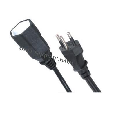 China COMPUTER Switzerland 3 PIN Male To Female Power Extension Cord for sale