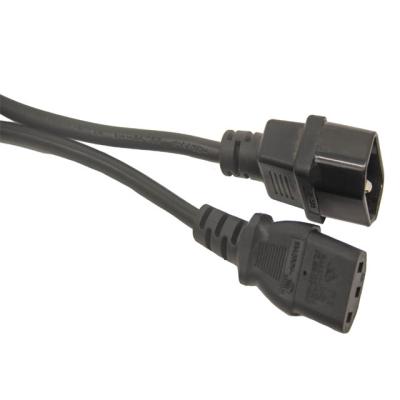 China COMPUTER IEC C14 to IEC C13 Computer Denmark Power Supply Extension Cable for sale