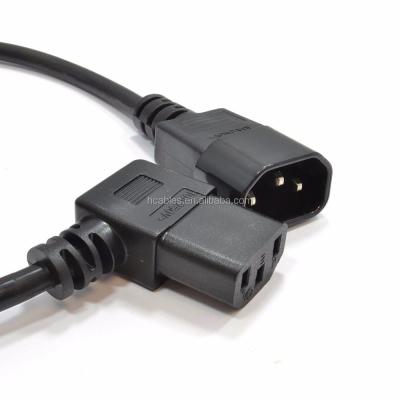 China European Home Appliance IEC C13 Euro To C14 Connector Mains Leads 90degree Power Cord for sale