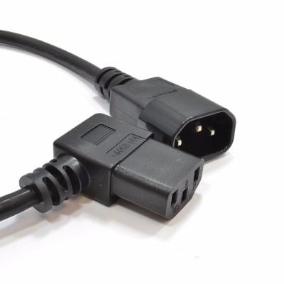 China Home Appliance ETL USA Canada C14 To C13 90 Degree Angle Power Cord for sale