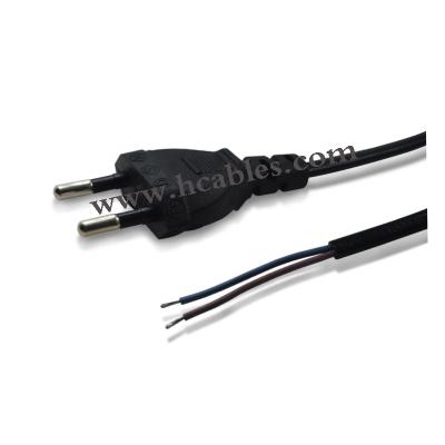 China Industrial Equipment Euro/European 2.5A 250V JT001 2 Pin AC Power Cord for sale