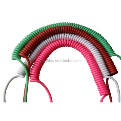 China Home Appliance CE Approval / Industry PVC 0.75mm2 TPU Stretch Spiral Cord Cord for sale