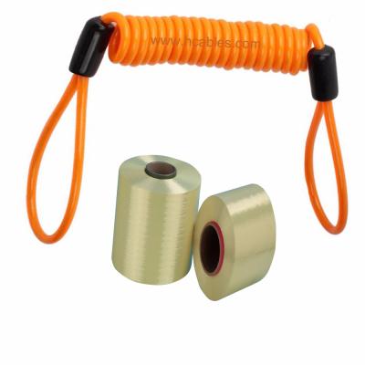 China Safety Rope Outdoor Tensile Strength Over 100kg Curly Wire Rope TPU Spiral Cable Safety for sale