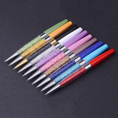 China Wholesale Diamond Pen Fashion Metal Tip Multicolor Pen Custom Logo Wedding Gift Oil-Shaped 