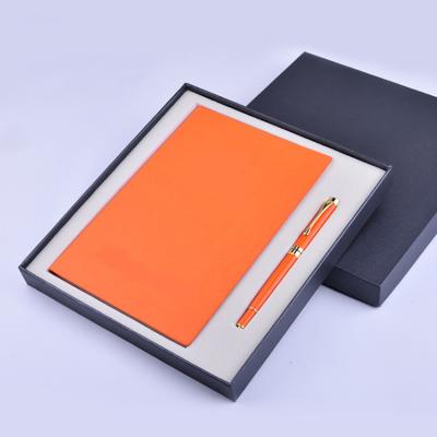 China Recyclable For Box 2022 New Design Custom Logo Metal Signature Pen And Pen With Exquisite A5 Notebook Notebook Business Gift Set for sale